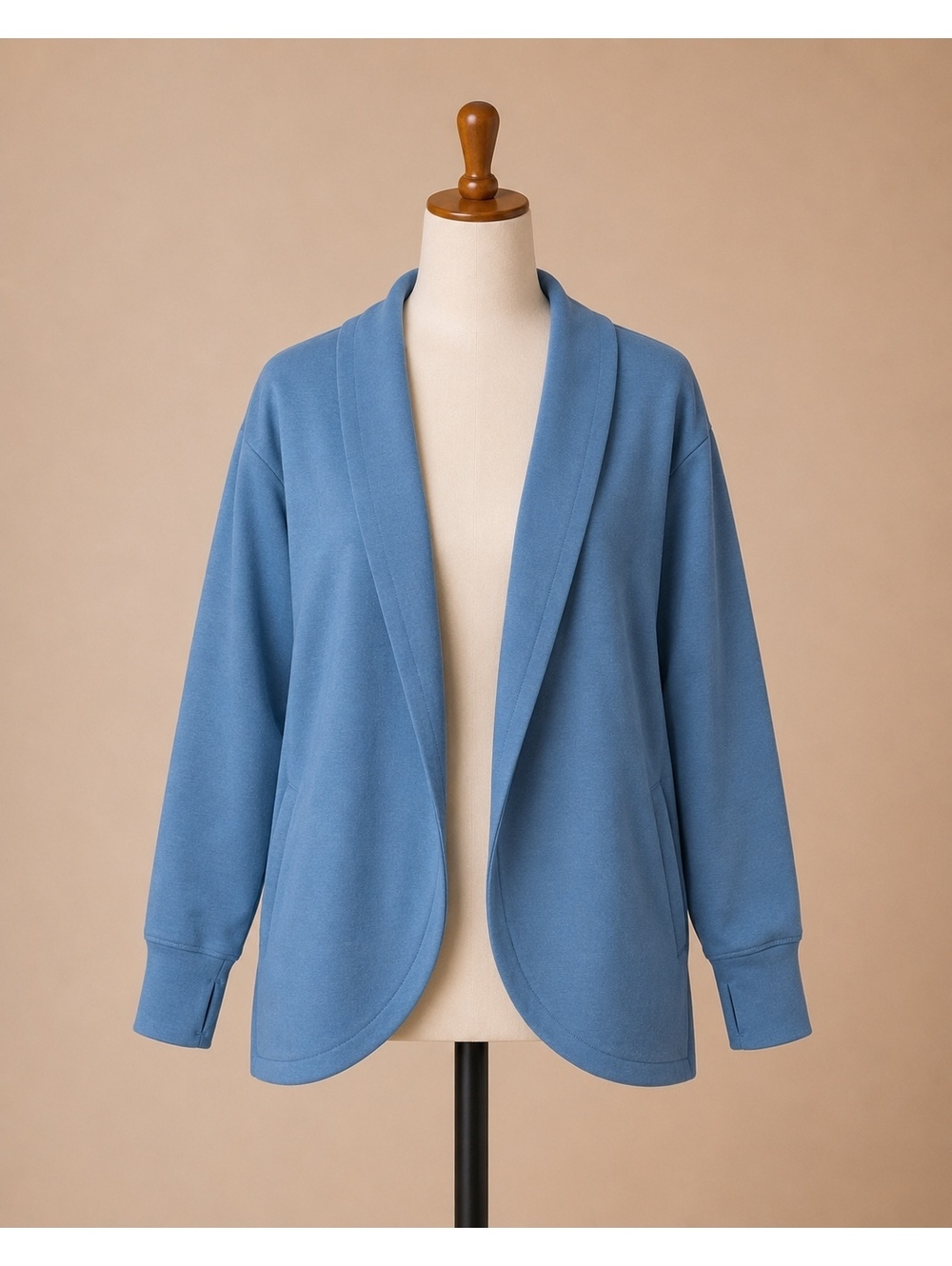 Yogalicious Lux Blue Open-Front Cardigan Women’s XS